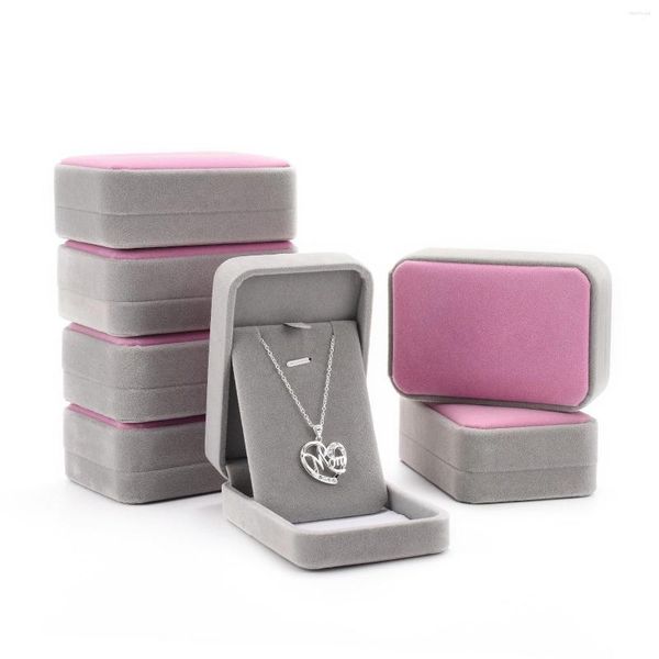 Pochettes à bijoux 10 pièces velours boîte-cadeau Rectangle collier montre carré Bracelet Bracelet bijoux présentoir étui