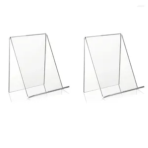 Sieradenzakken 10x Acryl Book Stand met Ledge Transparant Display Easel Clear Tablet Holder For Books Notebooks Artworks