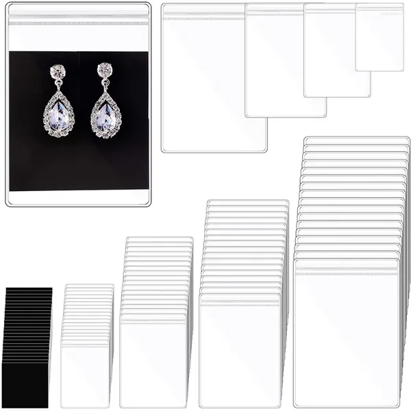 Sachets de bijoux 120pcs Sacs en plastique transparent des bandes anti-terniss