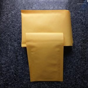 Pochettes à bijoux 16 cm x 22 cm Kraft Bubble Mailing Enveloppes Rembourrées Sac Jaune Papier Mailers Accessoires Paquet Sacs