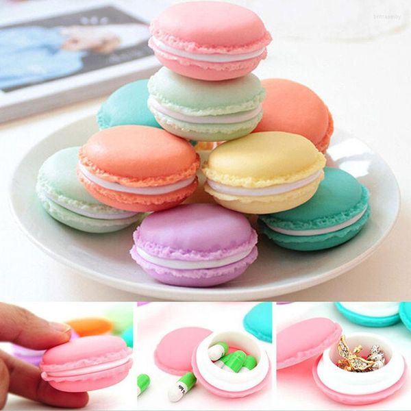 Bijoux Pochettes 1 Pc Mini Macaron Cas Pour Collier Boucle D'oreille Paquet Organisateur Cadeaux Filles Table Décoration Andy Boîte De Rangement 4 2 CM