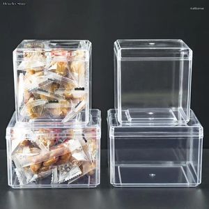 Sieradenzakken 1 pc vierkante transparante plastic doos Food Grade Materiaal Kubus Candy Pakket Decoratie opslag 2 maten