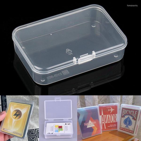 Pochettes à bijoux 1pc boîte de rangement en plastique Transparent Rectangle conteneur transparent vitrine polyvalente perles boîtes