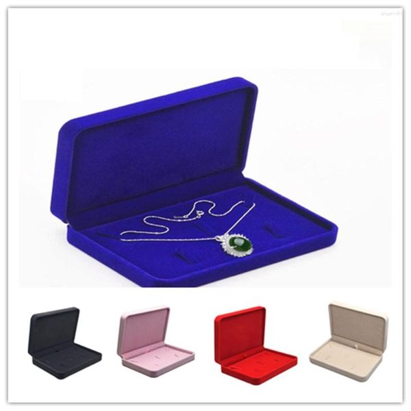 Bolsas para joyas, 1 Uds., caja grande de terciopelo, soporte de exhibición, collar, colgante, cajas de regalo, embalaje, organizador de bodas