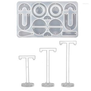 Sieradenzakken 1x doe -het -zelf ambachten oorbel hars b 3pcs acryl t vorm display houder stand