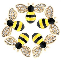 Pochettes à bijoux 20 pièces émail abeille breloques pendentifs strass artisanat embellissements artisanat pour bricolage artisanat fait main (jaune noir)
