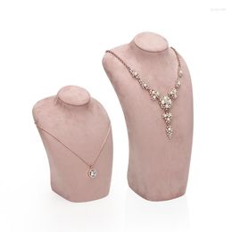 Pochettes à bijoux 20cm 29cm collier rose affichage Mannequin montrant support support pendentif vitrine