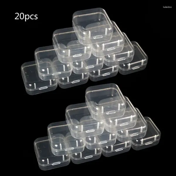 Boîtes à contenants de rangement en plastique en plastique en plastique transparent avec couvercles pour petits articles pour petits articles