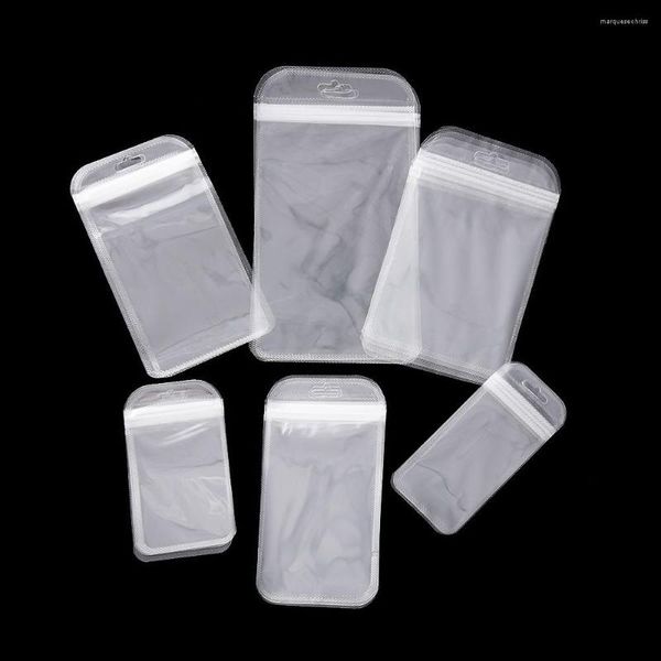 Pochettes à bijoux transparentes en plastique OPP, 20 pièces, petits sacs à fermeture éclair, sacs auto-scellants pour sac de rangement, emballage cadeau