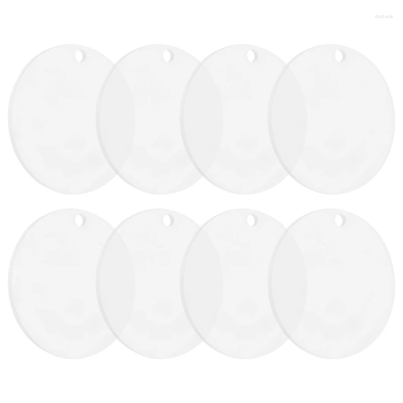 Jewelry Pouches 22 Pieces Acrylic Blanks Clear Ornaments Round Circle Disc With Hole Blank For Keychain