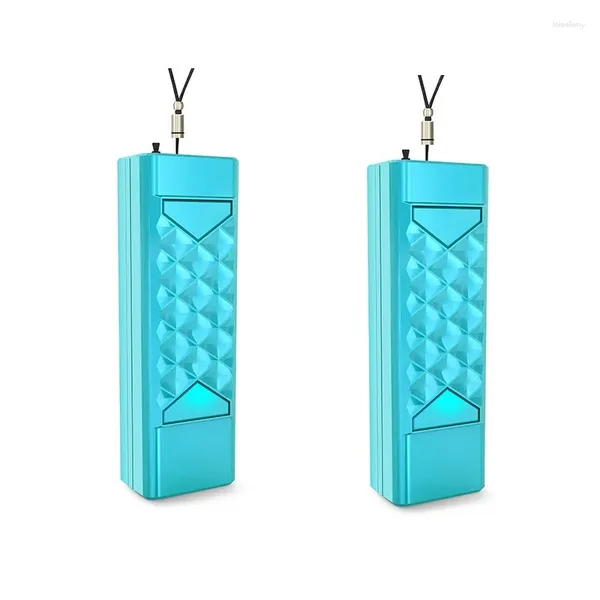 Pochettes à bijoux, 2 paquets de purificateur d'air personnel, collier USB Portable, Mini désodorisant à ions négatifs, faible bruit bleu
