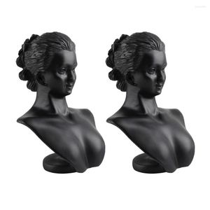 Pochettes à bijoux 2 pièces 3D femmes buste Mannequin pour collier pendentif boucle d'oreille goujon présentoir