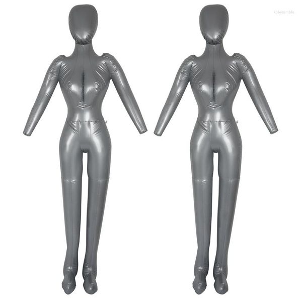 Bolsas de joyería 2x Modelo femenino de cuerpo completo inflable con brazos Maniquí de damas Accesorios de exhibición de ventana