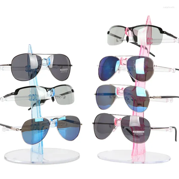 Pochettes à bijoux 3-5 couches en acrylique, présentoir de lunettes de soleil, étagère de rangement de lunettes, support d'exposition de lunettes, vitrines de lunettes