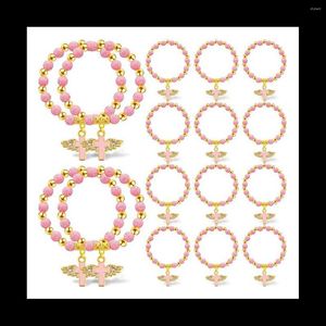 Pochettes à bijoux 30 pièces Bracelets chapelet aile d'ange baptême perlé pour femmes filles garçon faveurs communion
