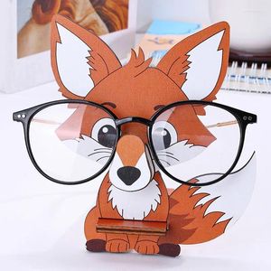 Sieradenzakjes 3D Houten Carving Glazen Plank Zonnebril Displayhouder Cartoon Zeemeermin Lenzenvloeistof Organizer Rack Kantoordecoratie