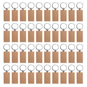 Sieraden zakjes 40st blanco rechthoek houten sleutelhanger diy houten sleutelhangers tags kunnen geschenken graveren