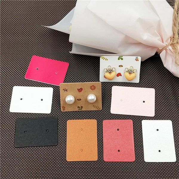 Sachets de bijoux 500pcs par lot 3,5 2,5 cm de papier Colore Card de boucles d'oreille Cartes de cartes de cartes de petits accessoires Emballage