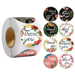 Sieradenzakken 500 stks rond bloemen Bedankt stickers 1,5 inch voor bruiloftsgunsten en feest handgemaakte kaart envelop labels briefpapier