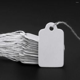 Sieradenzakjes 500 stks String Tie Merchandise Prijskaartjes Hoge kwaliteit Blank Label Display Verpakkingsbenodigdheden