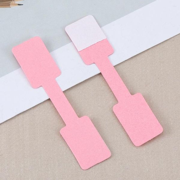 Joyas bolsas 50pcs 1.3x6cm etiqueta colgante rosa etiquetas plegables tarjetas de papel kraft para pulsera de bricolaje collar de precio minorista empacadores