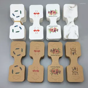 Bolsas de joyería 50 Uds. 9x3,5 cm embalaje de papel Kraft para collar pulseras tarjetas de exhibición hechas a mano etiquetas de precios titular de la tarjeta