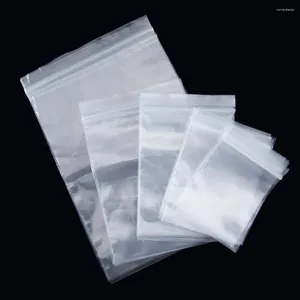 Bolsas de joyas 50 piezas espesas de la cremallera bolsas de auto-selling embalaje de plástico transparente bolso de almacenamiento pequeño alimentos reelacionables