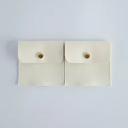 Sachets de bijoux 5pcs Sacs de bouton instantanée or beige Gol