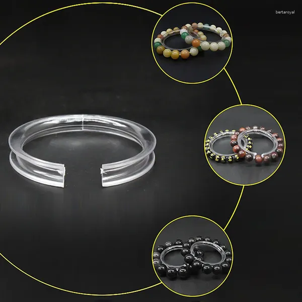 Bolsas de joyería Pulsera de acrílico Reloj de pulsera Soporte de exhibición Soporte de exhibición Soporte de plástico transparente
