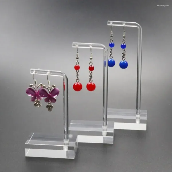 Pochettes à bijoux en acrylique, présentoir transparent suspendu pour boucles d'oreilles, support pour présentoir