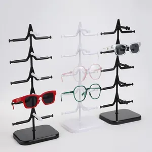 Pochettes à bijoux Support de lunettes réglable avec plusieurs couches Porte-lunettes sécurisé Présentoir en acrylique Présentoir de lunettes de soleil