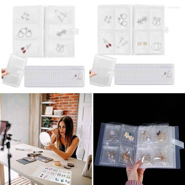 Pochettes à bijoux Anti-oxydation organisateur sacs Transparent petit emballage livres de stockage pour collier Bracelet boucles d'oreilles anneaux