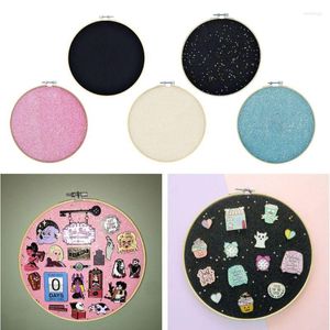 Pochettes à bijoux Badge Broche Affichage Tenture murale Pin Glitter Board Holder Collection Broderie Hoop