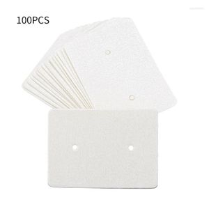 Bijoux Pochettes Sacs 100pcs / pack Mini carton Bracelate Emballage DIY Collier Rectangle Boucle d'oreille vierge Carte d'affichage Goujons d'oreille Étiquette de prix Wy