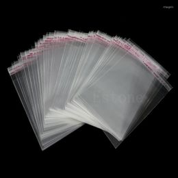 Sacches de bijoux Sacs 100PS LOTS AUTO-ADHESIVE CARORS DIY PLASTIQUE 8X12CM 3.1 "X4.7" RITA22