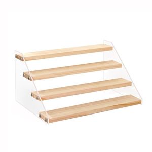 Sieraden Pouches Tassen Acryl Hout Display Stand 2/4-Step Clear Riser Plank Voor Weergeven Cijfers Parfums StandJewelry