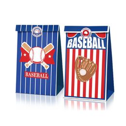 Bijoux Pochettes Sacs Baseball Sujet Cadeau Sac Principal Fête D'anniversaire Bonbons Huile Brun Papier Bag22X12X8Cm Drop Delivery Ote5S