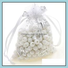 Sieraden zakjes zakken tientallen maten mesh organza tas sieraden cadeau zakje bruiloft feest xmas candy dstring tassen pakket maat 7x9 9x1 dhyvu