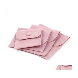 Sieraden zakjes tassen cadeauverpakking envelop tas met snap knabbelenaar stofbestendig sieradenzakken gemaakt van parel veet roze blauw maat dhhb0