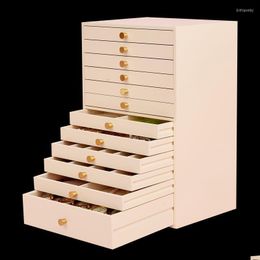 Sieraden zakjes tassen sieraden zakjes zakken 12 lagen opbergdoos organisator grote houten oorbellen display mti der horloge cadeau idee￫n Brit2 dhejg