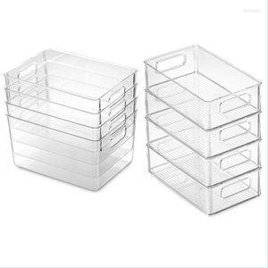 Sieraden zakjes zakken sieraden zakjes zakken set van 8 koelkast pantry organisator bins - 4 grote en kleine heldere voedselopslagmanden f dhtcj