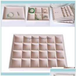 Sieraden zakjes zakken microfiber zak groothandel beige veet trays organisator display adn opslag vilt doos ringhouder zakjes dhvnj