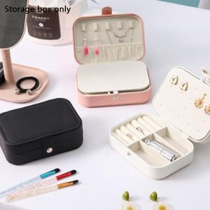 Sieraden Pouches, Tassen Multifunctionele Mini Reizen Opbergdoos Eenvoudige PU Sieraden Ring Case Oorbel Organizer Draagbare Dames Leren Hals M3