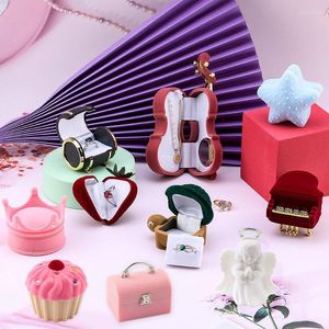 Pochettes à bijoux, sacs une pièce, boîte en velours, conteneur cadeau, étui pour bague de mariage, support de boucles d'oreilles pour emballage d'exposition Wynn22