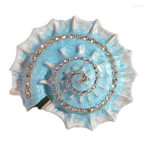 Sacs de sachets de bijoux Socles 2022 Blue Conch Shell Box Creative Creative Collectable Ring Holder Rangement Conteneur KeepSake Gift Home DHKNC