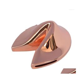 Sieraden zakjes zakken zakjes rose goud fortuin koekje snuisterij doos metalen legering bruiloft gunsten cadeaus venir corporation cadeau drop deli dhd27