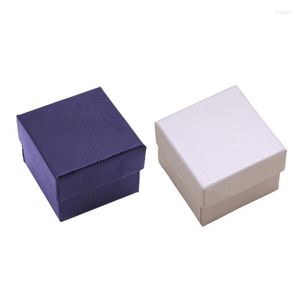 Pochettes à bijoux Sacs Boîte carrée avec collier éponge Boîtes en papier pour pierres précieuses Cadeau Rita22