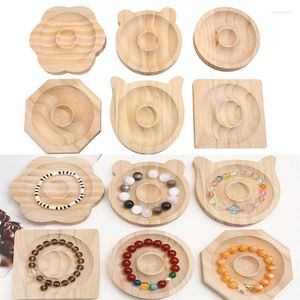 Bijoux Sachets Boading Board DIY BRACELET Collier Bamboo Combo Per perle plateau Organisateur de stockage en bois Faire des résultats accessoires