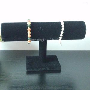 Bijoux Pochettes Noir Velours T-Bar Bracelet Collier Présentoir Pour L'organisation De Bureau