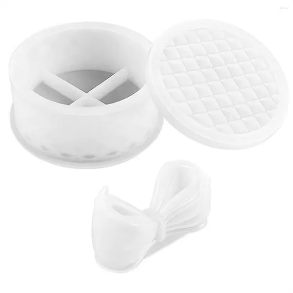 Bijoux Pochettes Arcs Boîte De Rangement Moules Résine De Silicone Pour Coulée Pot Avec Couvercle Époxy